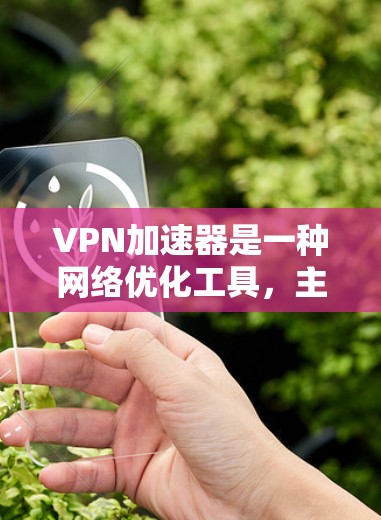 VPN加速器是一种网络优化工具，主要用于加速VPN连接的速度和稳定性。它通常通过缓存、负载均衡、协议优化等方式，提升VPN流量的处理能力，从而减少延迟并提高连接速度
