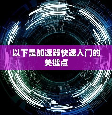 以下是加速器快速入门的关键点