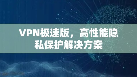 VPN极速版，高性能隐私保护解决方案