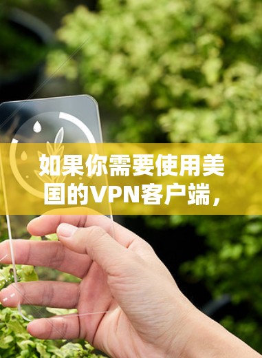 如果你需要使用美国的VPN客户端，以下是一些常见的选择和推荐
