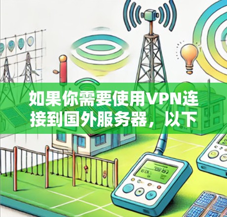 如果你需要使用VPN连接到国外服务器，以下是一些推荐的VPN服务和服务器选择