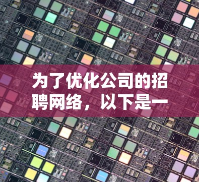 为了优化公司的招聘网络，以下是一份有条理的优化策略，结合了对现有情况的分析和可能的解决方案