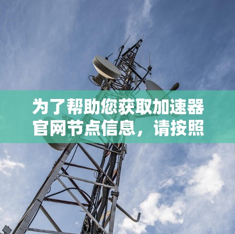 为了帮助您获取加速器官网节点信息，请按照以下步骤操作