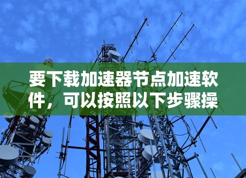要下载加速器节点加速软件，可以按照以下步骤操作