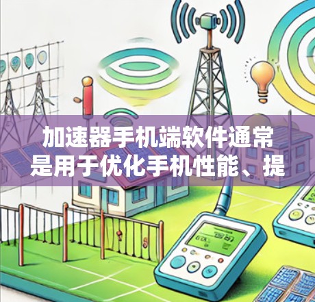 加速器手机端软件通常是用于优化手机性能、提升处理速度或减少电池消耗的软件。这些软件可以帮助用户监控手机的性能状态，优化资源使用，或者提供一些性能增强的功能。以下是一些可能的方向和相关工具或技术