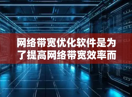 网络带宽优化软件是为了提高网络带宽效率而设计的，它通过多种技术手段来优化数据传输，减少带宽浪费，提升网络性能。以下是对网络带宽优化软件的详细分析