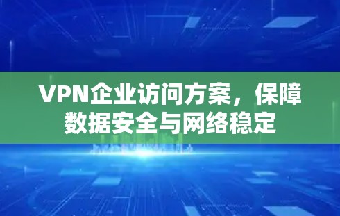 VPN企业访问方案，保障数据安全与网络稳定
