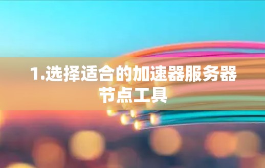 1.选择适合的加速器服务器节点工具