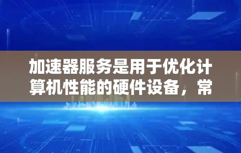 加速器服务是用于优化计算机性能的硬件设备，常用于加速特定的计算任务，如图像处理、数据分析、机器学习等。以下是一些知名的加速器服务提供商及其排行榜