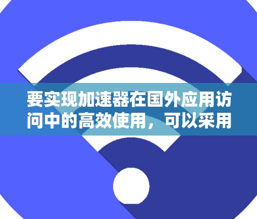要实现加速器在国外应用访问中的高效使用，可以采用以下步骤
