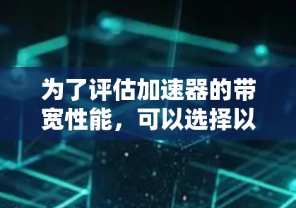 为了评估加速器的带宽性能，可以选择以下几种工具和方法
