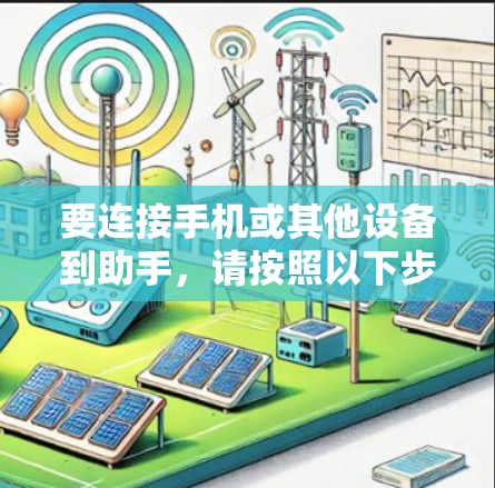 要连接手机或其他设备到助手，请按照以下步骤操作