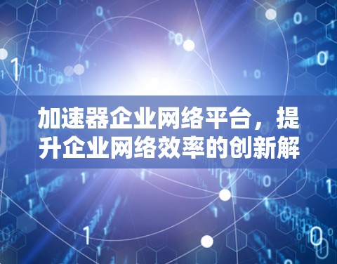 加速器企业网络平台，提升企业网络效率的创新解决方案